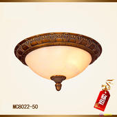 简欧圆形纯铜吸顶灯 别墅书房间卧室阳台灯具 欧式 全铜云石吸顶灯