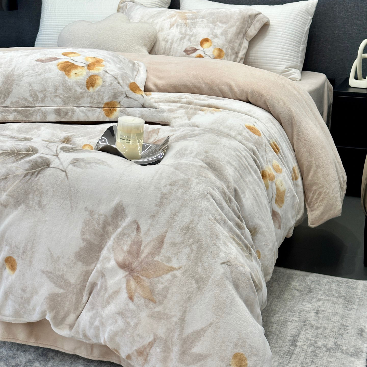 软绵绵加厚保暖牛奶绒臻棉绒四件套田园清新抗静电毛绒床品冬季