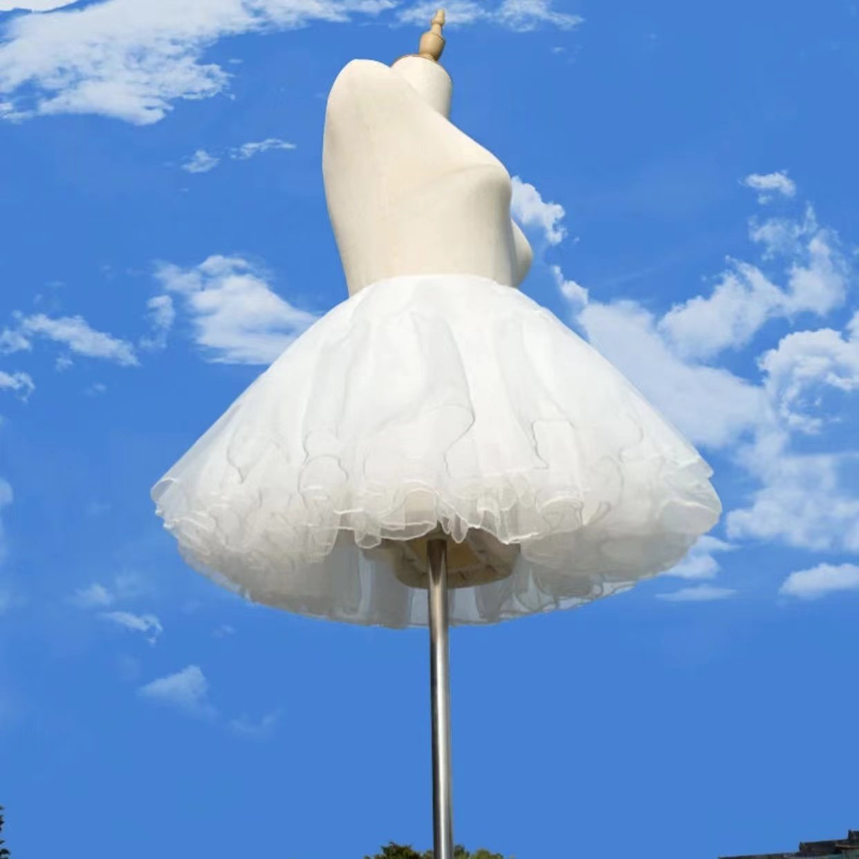 Lolita裙撑暴力无骨软纱撑狗短COS洛丽塔裙撑衬裙mini日常半身裙图片