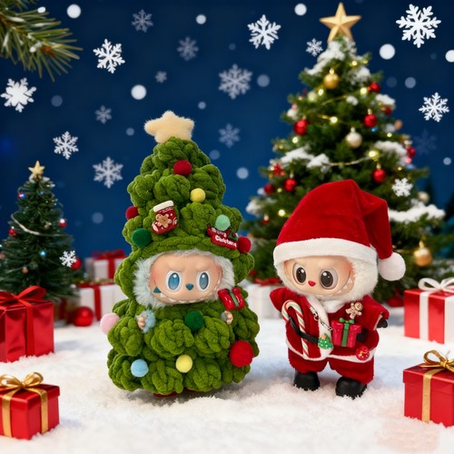 Labubu3.0圣诞节套装拉布布娃衣