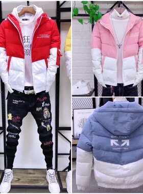 棉衣男冬季加厚保暖羽绒棉韩版休闲潮流精神小伙青年潮男帅气外套