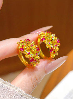 沙金花团锦簇戒指锦绣芳华繁花女