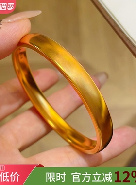 古法釉面泥鳅背手镯厚切轮胎素圈