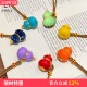 金店同款 沙金珐琅彩七子葫芦吊坠项链实心彩色福禄毛衣链送女友礼