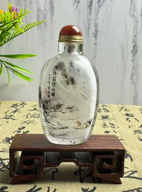 匠人民族风内画鼻烟壶纯手工绘制兽头壶工艺小礼品出国送老外商务