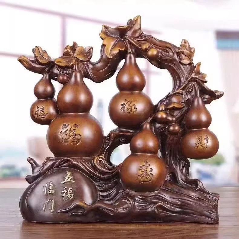 五福临门葫芦玄关摆件