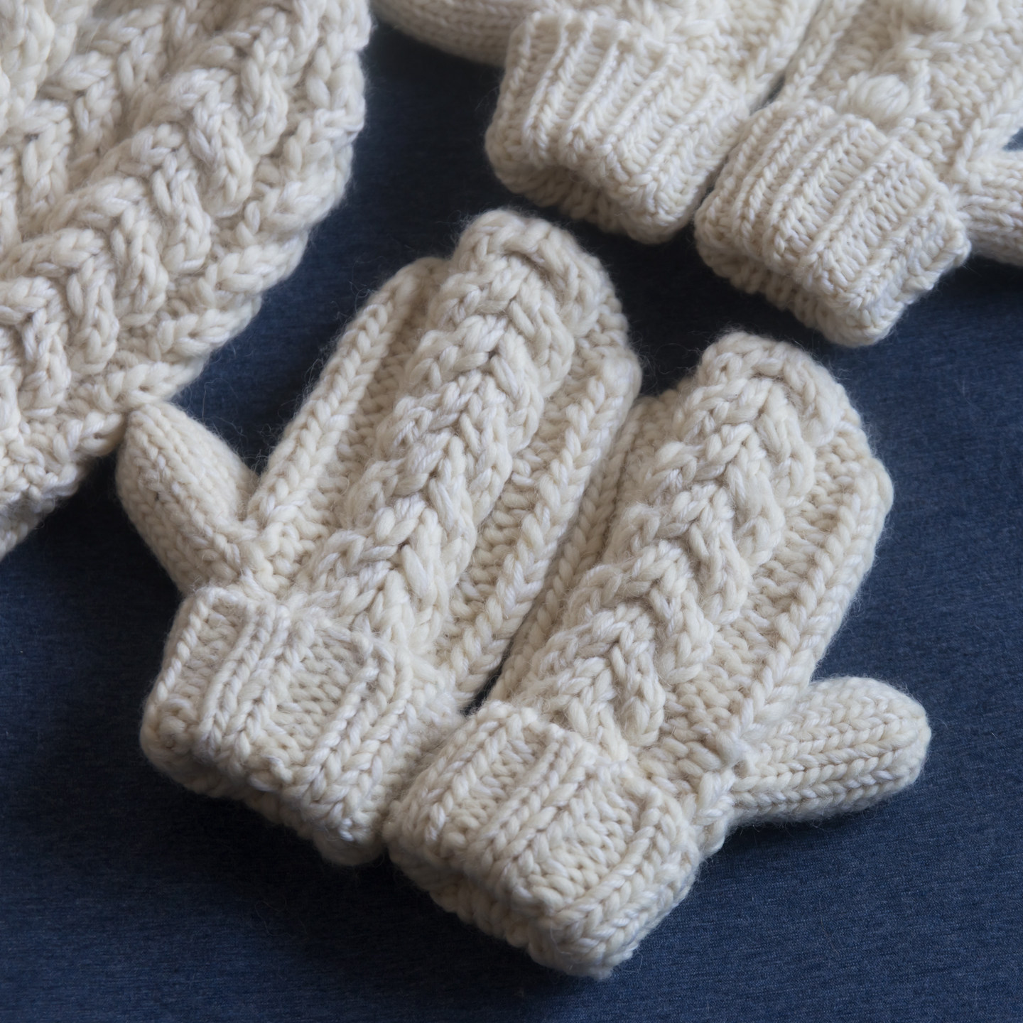 【藏东狂想曲】限量款原创重工冰川白保暖手套全羊毛手工毛线手套