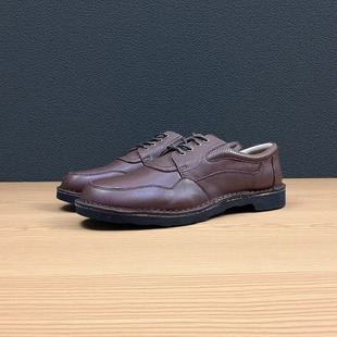 日系男款头层牛皮缝制休闲皮鞋两色断码真皮短靴VB橡胶底瑕疵处理