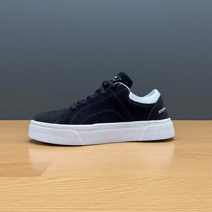 简约低帮减震舒适真皮鞋 休闲厚底运动鞋 全猪皮面超轻软底板鞋 女款