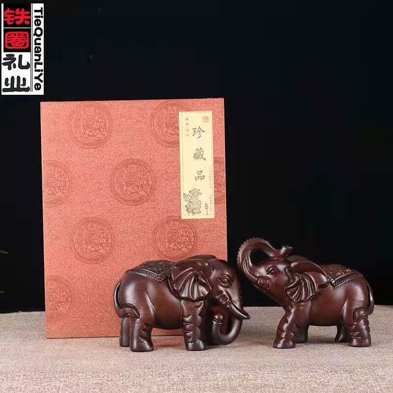 黑檀木摆件貔貅富贵象猪家居装饰动物木质摆件