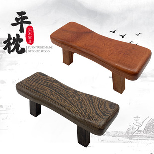厂家鸡翅木颈椎枕凉枕凳保护颈椎实木弧形枕头儿童换鞋小凳子