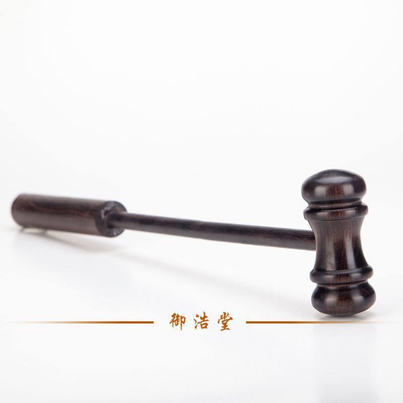 乌木按捶棒乌木紫光檀木质保健锤敲打锤经络健身锤小木锤子