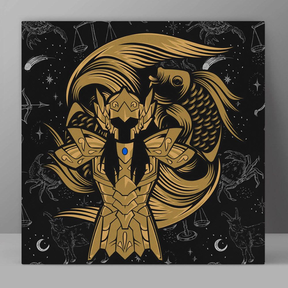 双鱼座pisces装饰画黄金圣徒gold saint怀旧80后回忆动漫漫画挂画