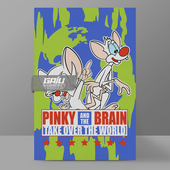 傻杰与天才装 饰画两只老鼠打天下壁画欧美动漫原创高清收藏挂画