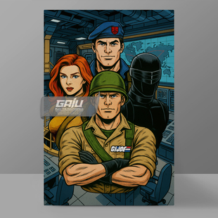GIJOE特种部队装饰画蛇眼火石壁画红发女郎墙画公爵原创收藏挂画