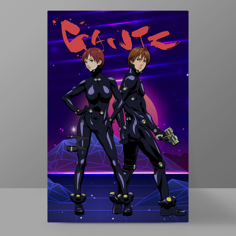 杀戮都市gantz装饰画玄野计vs岸本惠80后暗黑动漫原创设计挂画