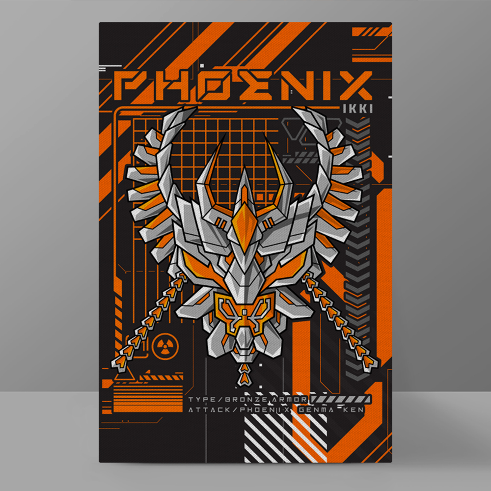 凤凰座一辉圣衣装饰画凤翼天翔Phoenix Ikki动漫80后怀旧漫画挂画