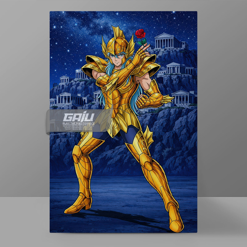 双鱼座黄金圣衣装饰画阿布罗狄Aphrodite怀旧动漫漫画原创挂画