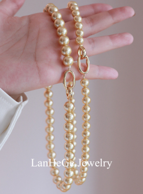 LANHEGE施家珍珠奶油金项链