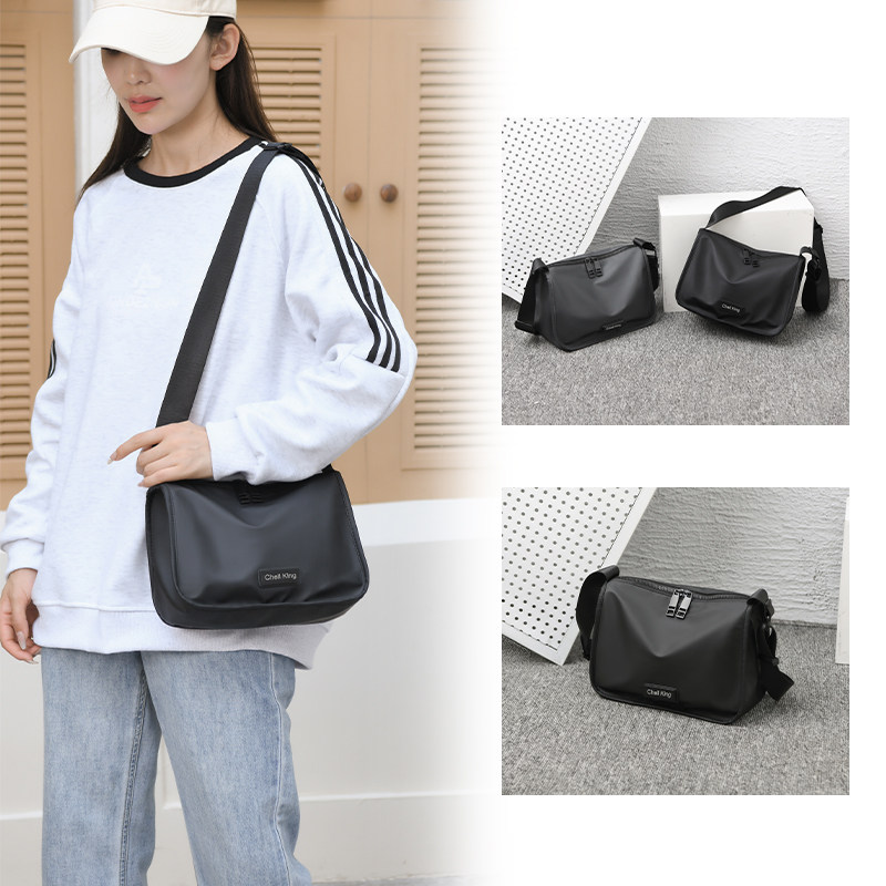 新款单肩女包高级感纯色斜挎男包大容量时尚洋气百搭简约休闲潮包