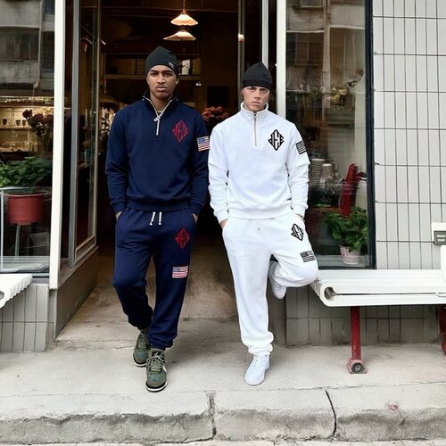 爱泼斯坦ACE刺绣半拉链卫衣