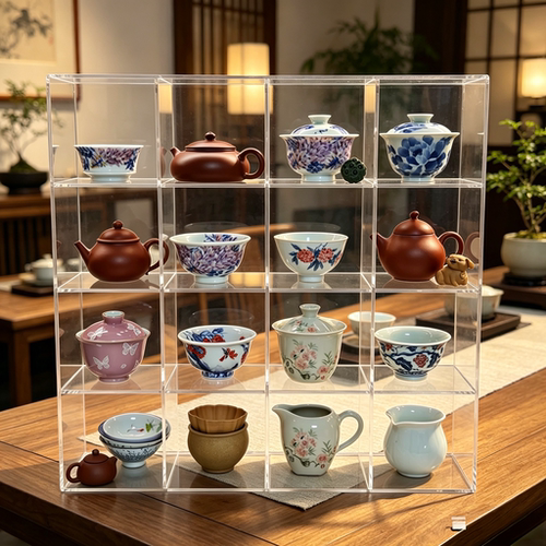 桌面杯子茶具收纳置物架透明杯架