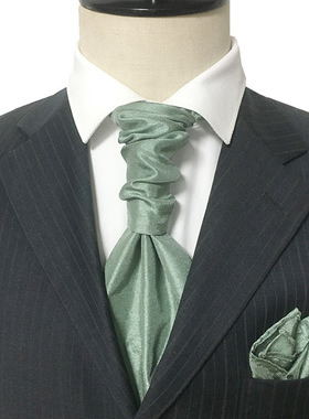 新款青绿色香港结懒人免打礼服宽领带摄影婚纱影楼拍摄新郎A-085