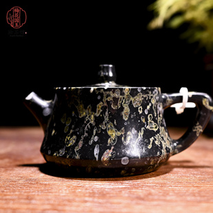 柱础壶120ml天然玉石手工制作复古中国风梅花玉茶壶石壶玉壶老式