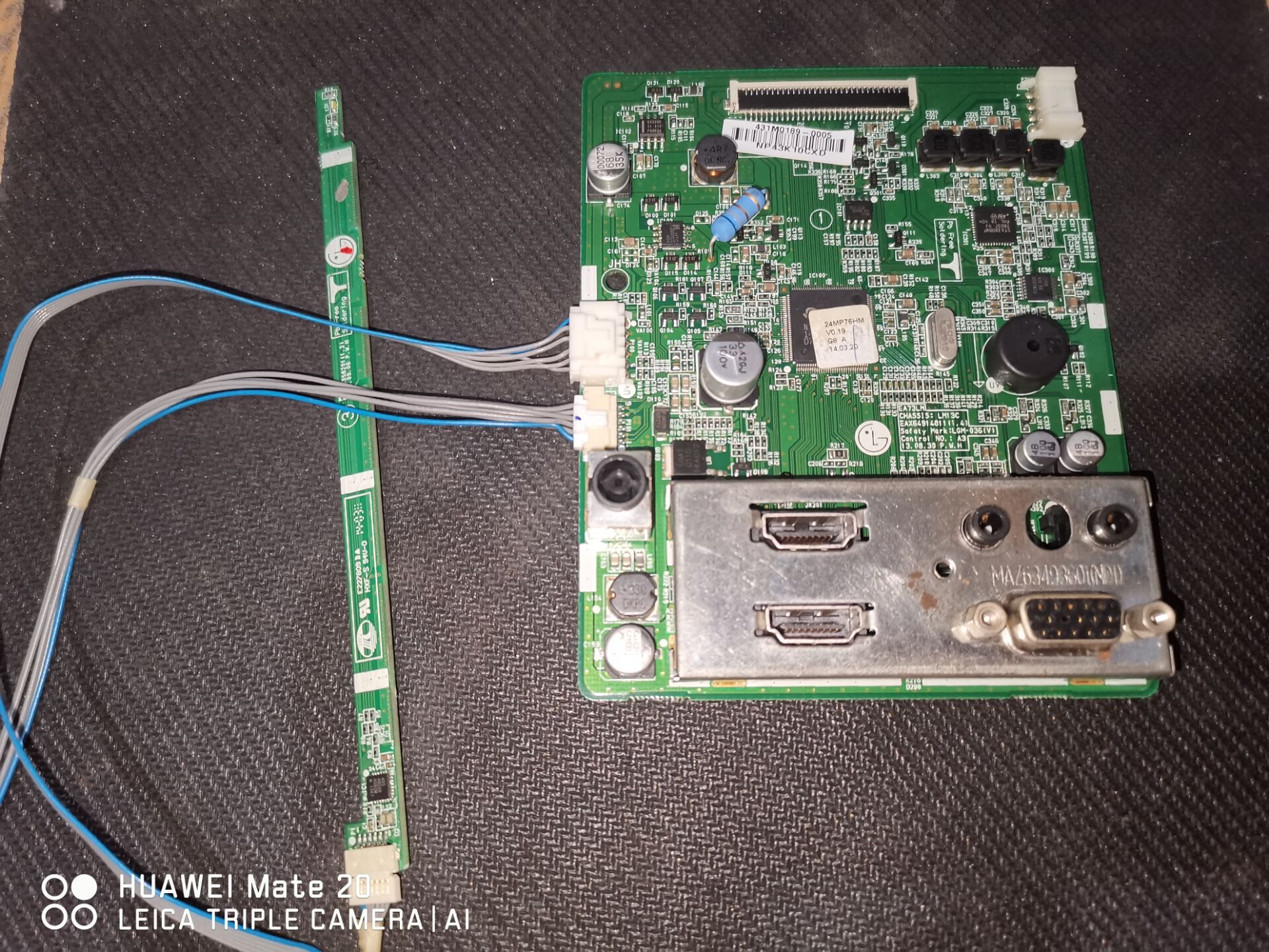 LG 24MP76HMB驱动板EAX64914811(1.4)按键板配屏LM238WF2 SSC1