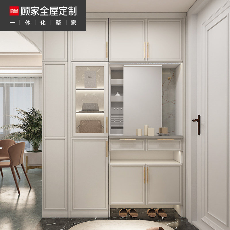 顾家家居全屋定制门口玄关柜鞋柜一体靠墙客厅隔断柜收纳柜香槟 - 小编推荐 - WePost 全民代运 - 马来西亚中国淘宝代运与集运专家