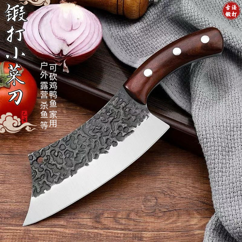 龙泉菜刀户外多用刀加厚锻打切片刀斩鸡鸭刀锋利钓鱼刀便携厨露营