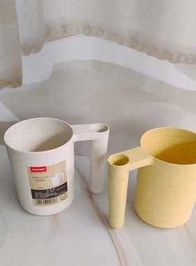 安雅简约刷牙杯洗漱杯创意小麦秸秆水杯情侣旅行漱口杯牙刷牙杯