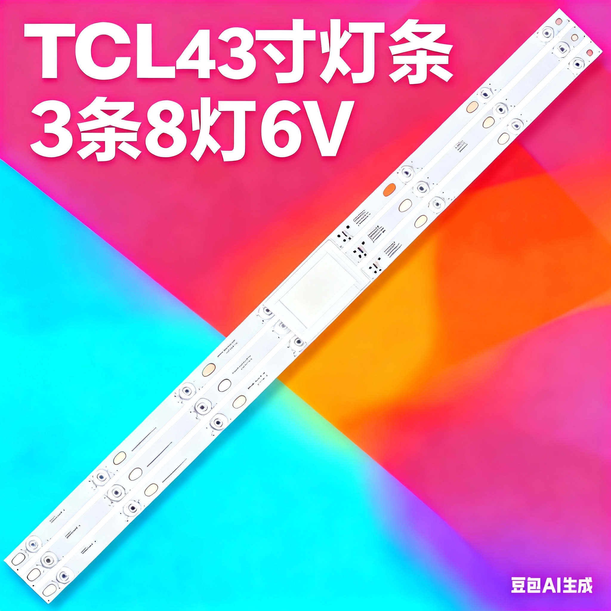 适用TCL L43P1A-F L43F3800A灯条4C-LB4308-HR03J OEM43LB06 43D2