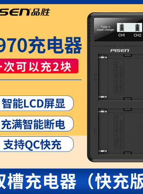 品胜NP-F970充电器USB双槽充F550 F750 FM500H补光灯Z5C NX5C/3 NX100 1000C 1500C 2500C Z150AX2000E摄像机