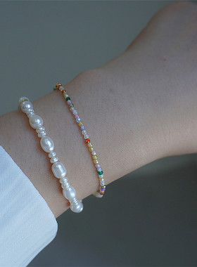 女天然淡水珍珠甜美手链