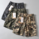 风夏季 男士 休闲运动大口袋迷彩五分裤 外贸原单水洗纯棉工装 短裤 潮