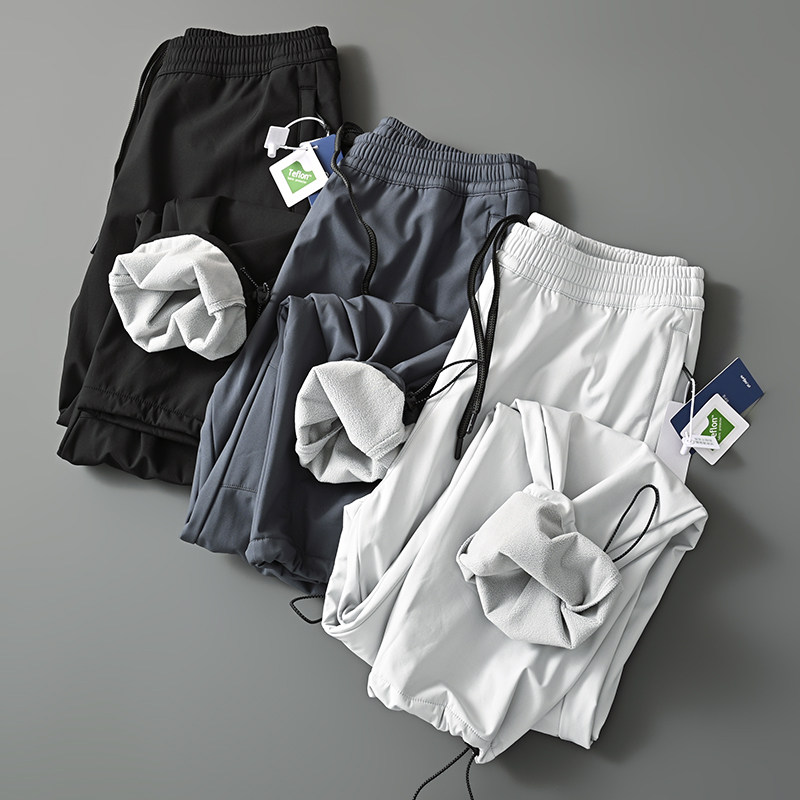 加厚加绒保暖软壳休闲冲锋裤