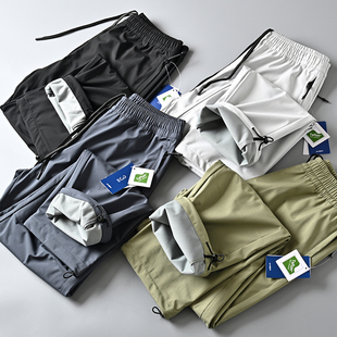 潮 磨绒软壳休闲冲锋裤 外贸原单科技三防面料立体裁剪秋冬男士 时尚