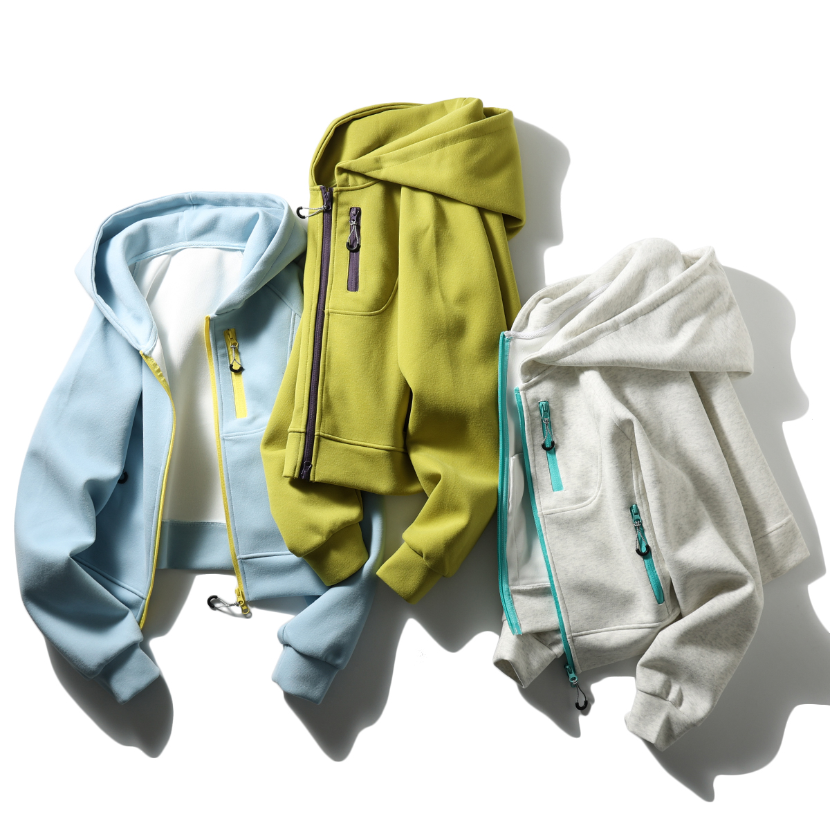 潮流牛货外贸女装美式复古宽松撞色拉链连帽开衫卫衣运动外套上衣