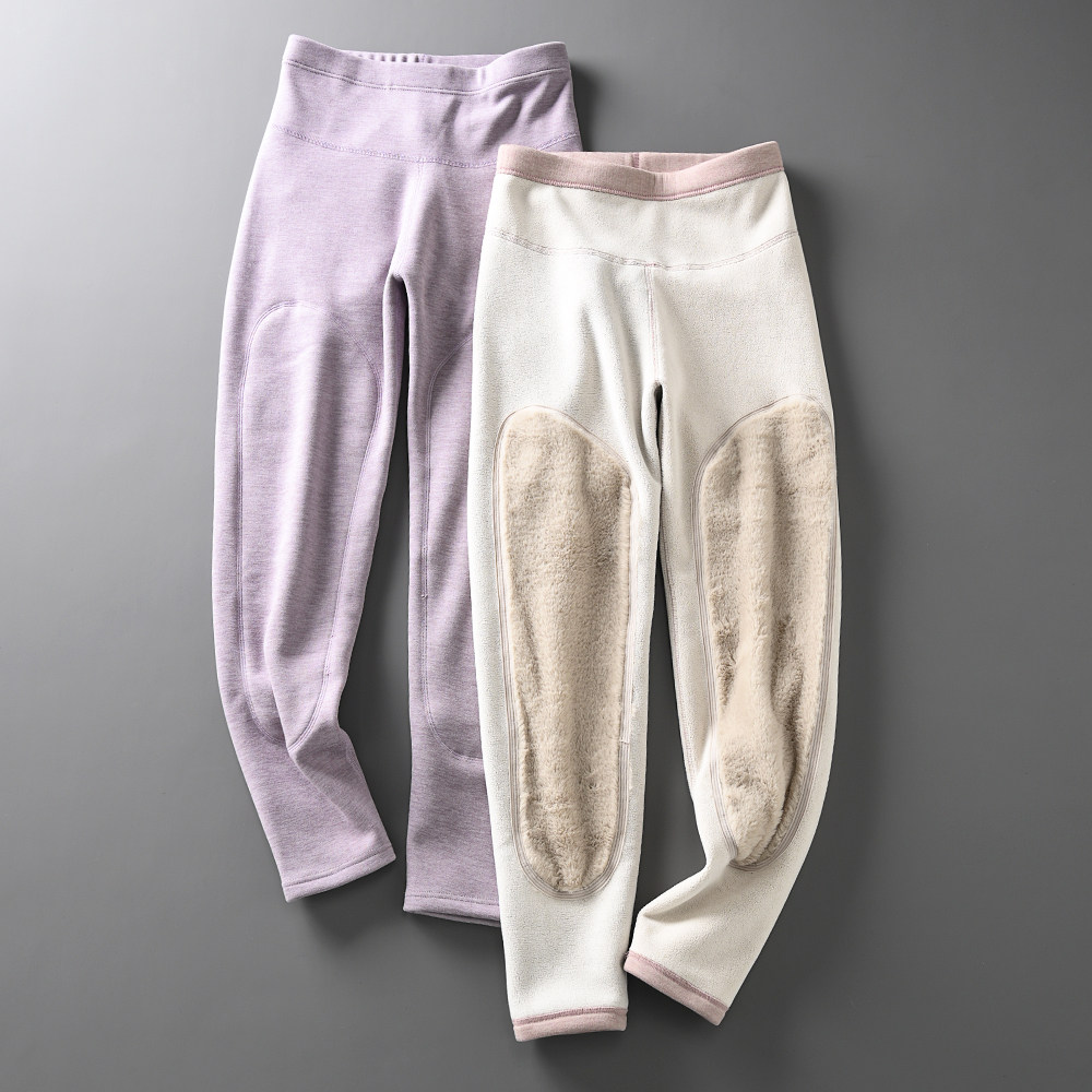 外贸女装冬季防寒仿兔毛绒护膝加厚保暖裤加绒加厚打底裤高腰秋裤