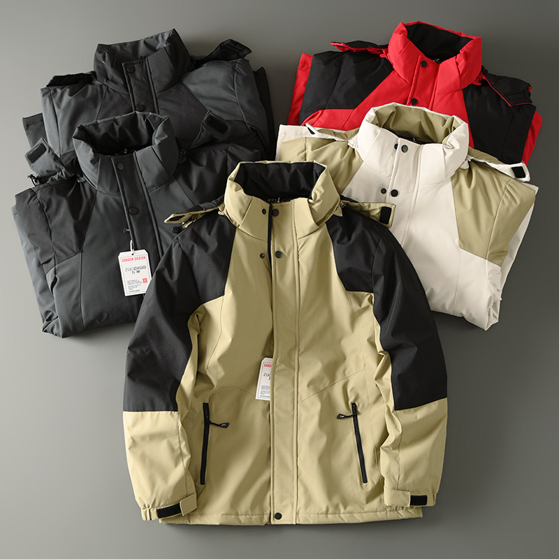 石墨烯蓄热保暖拼色羽绒棉衣棉服