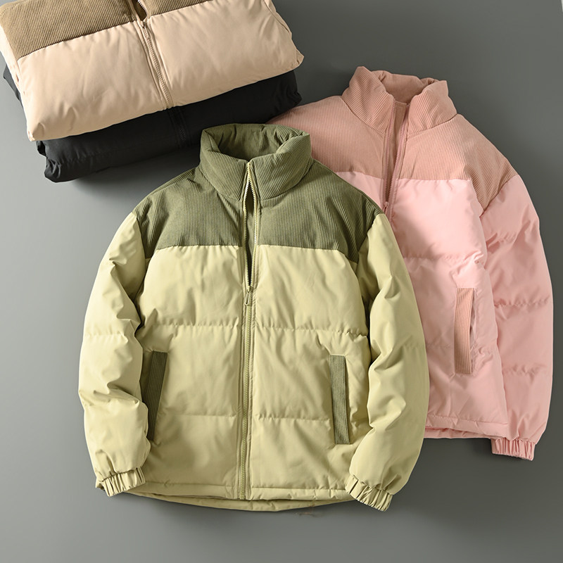 加厚拼色休闲棉衣面包服棉服外套