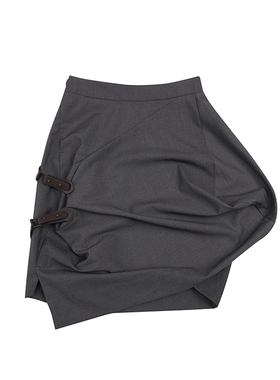 coconut系列 立体结构不规则八角西服半裙