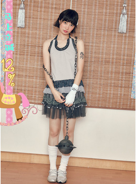 乐饿乐天使武馆 碎花吊带蕾丝半身裙套装