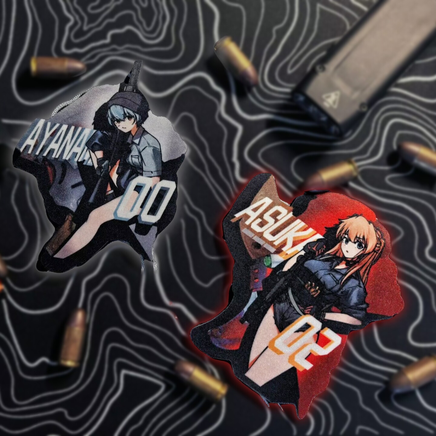 绫波丽 明日香二次元战术魔术贴周边 同人创作二次元布贴周边