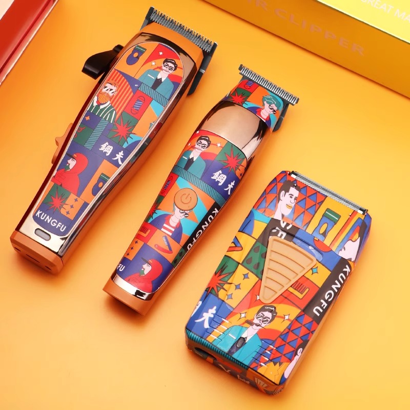 正品钢夫油头电推剪发廊专用推子