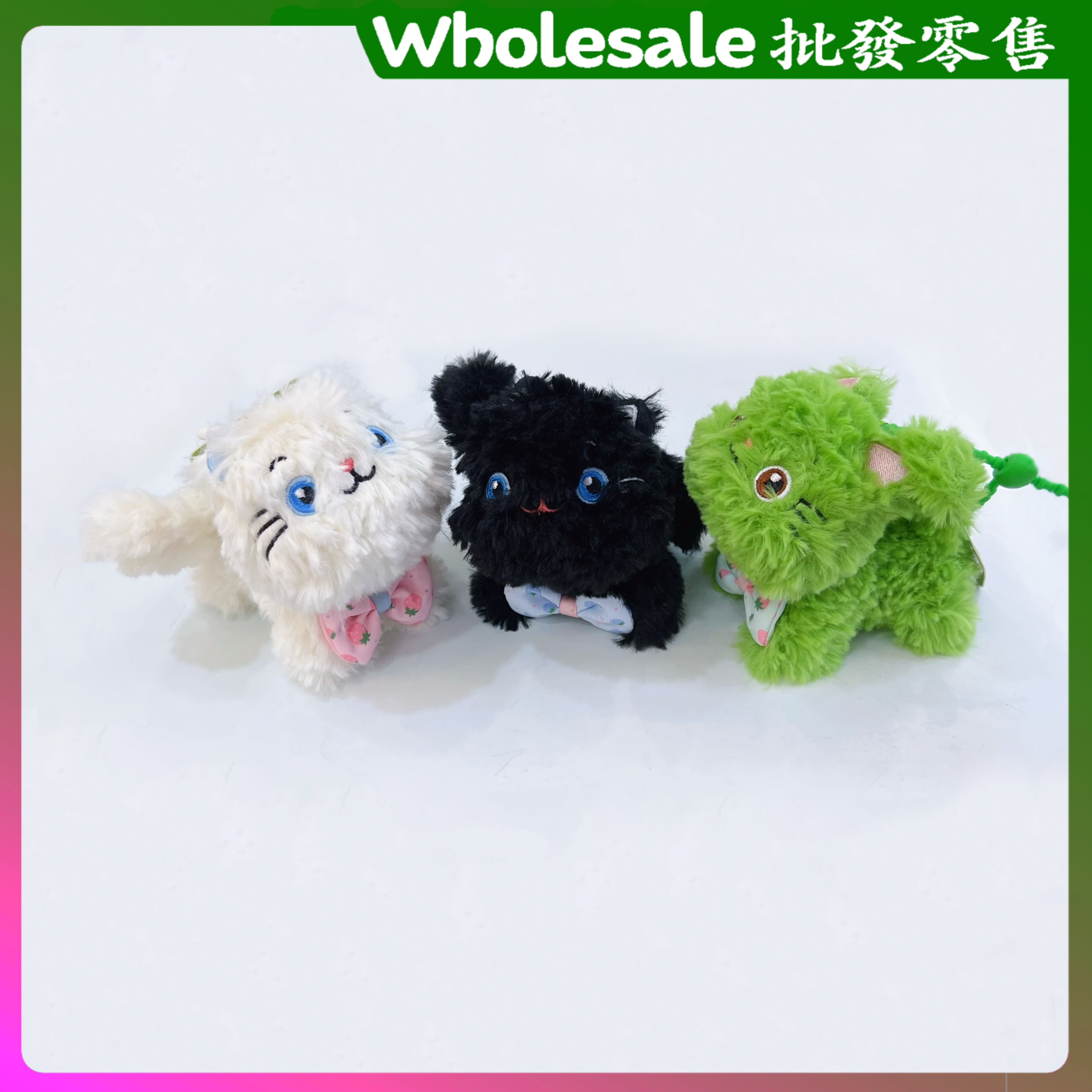 可爱卡通毛绒小猫咪公仔钥匙扣挂件包包挂饰儿童礼物安抚娃娃礼品