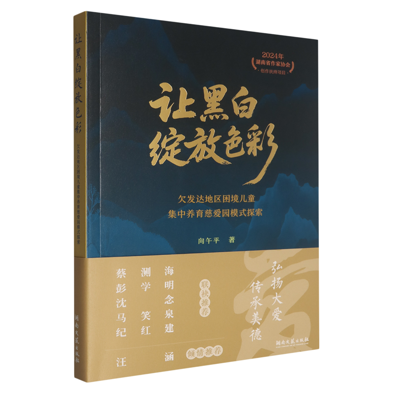 【新华正版】让黑白绽放色彩(欠发达地区困境儿童集中养育慈爱园模式探索) 向午平 湖南文艺