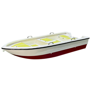 广联船业玻璃钢快艇自排水冲锋舟钓鱼船3.8米游艇水上观光船