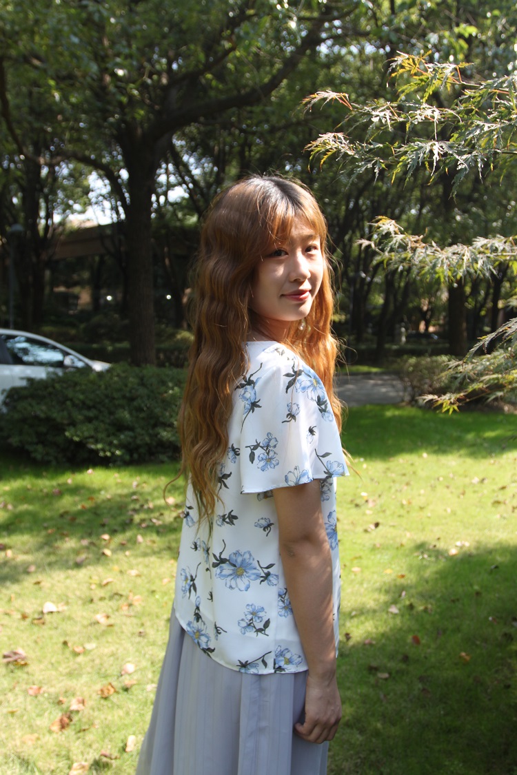 夏季印花日系女式衬衫现货b